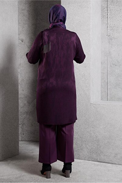 Alvina Binding Detailed Jacquard Tunic 20635