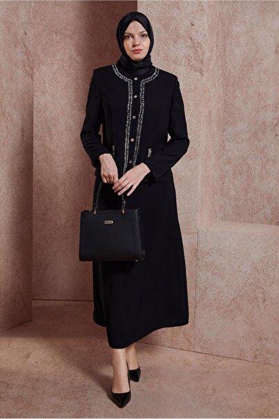 Alvina 30428 Model Buttoned Skirt Suit