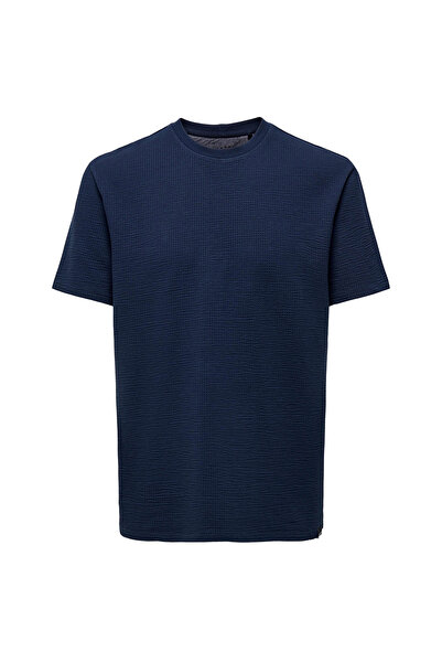 Only & Sons Чоловічий синій футболка Kian - 22028692-NB