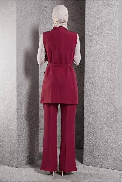 Alvina 45233 Model Belted Pants Set