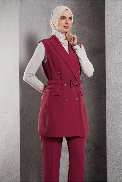 Alvina 45233 Model Belted Pants Set