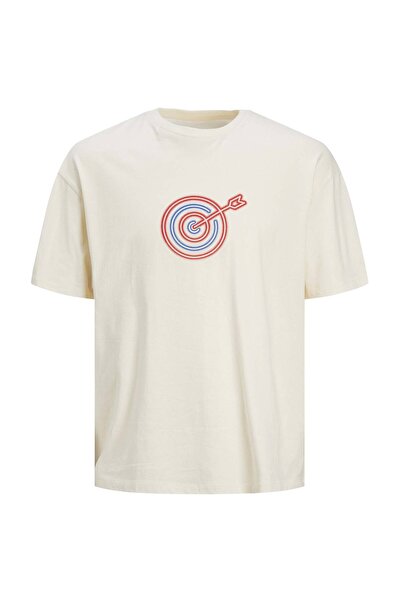 Jack & Jones Vivid ανδρικό μπλουζάκι κρέμα ( 12254172 -BCM)