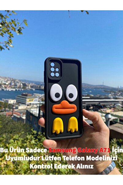 GtTech Samsung Galaxy A71 Uyumlu Krono 3D Figürlü Darbe Korumalı Silikon Kılı...