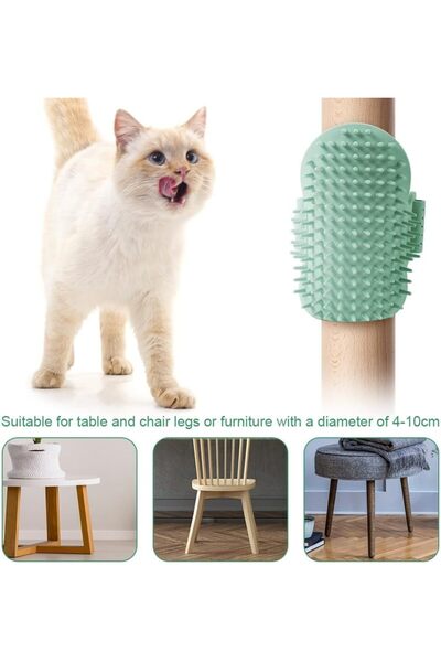 Manolex Perie de masaj și îngrijire pentru pisici cu iarba pisicii auto-masaj, ușor de curățat