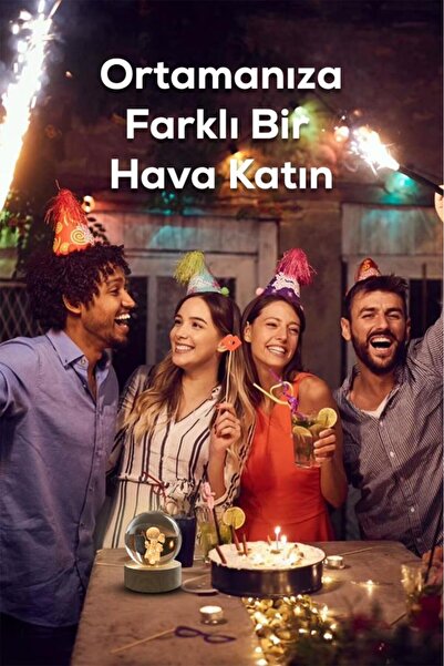 DEMPOWER Ahşap Tabanlı Harry Potter Figürlü LED Işıklı Küre