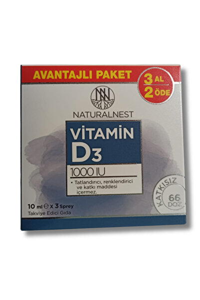Naturalnest Vıtamın D3 1000 Iu Sprey 10 ml 3 Al 2 Öde
