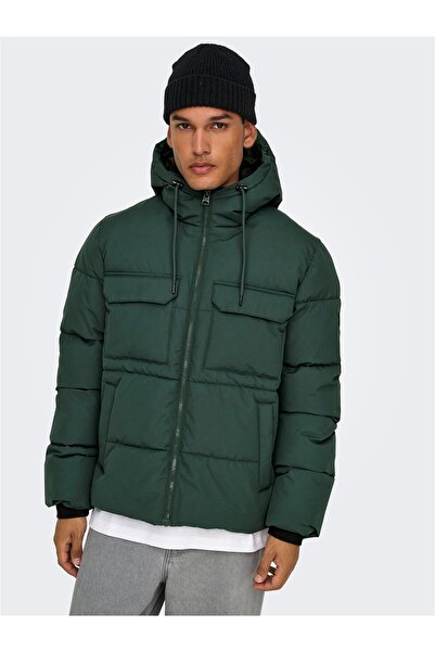 Only & Sons Onselijah Pckt. Hood Jacket Otw Noos Men's Green Jacket - 22029661
