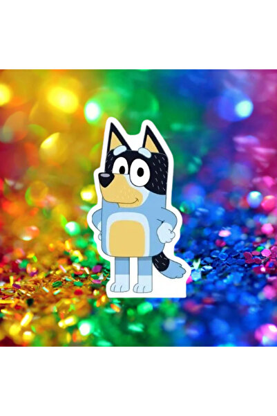 DODOMAR Ayaklı pano Bluey Ayaklı Pano 35 cm Mavi Doğum Günü Masa Dekoru