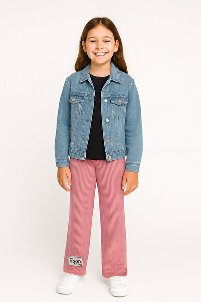 par lingerie pl Kız Çocuk Triko Tayt İspanyol Paça