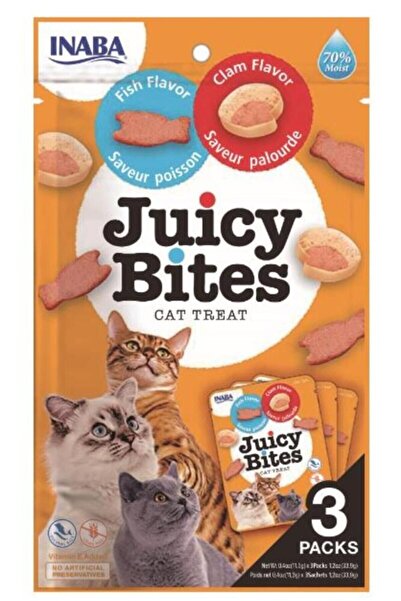 Ciao Juicy Bites Balıklı ve İsteridyeli Kedi Ödül Maması 3 X 11,3 gr