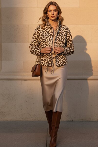 ESB Design Women's Leopard Pocket Seasonal Style Jacket