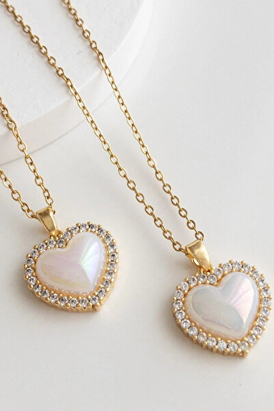 Leo'Stone قلادة نسائية على شكل قلب من سلسلة بريميوم بتفاصيل زركون ستيل 316 لتر