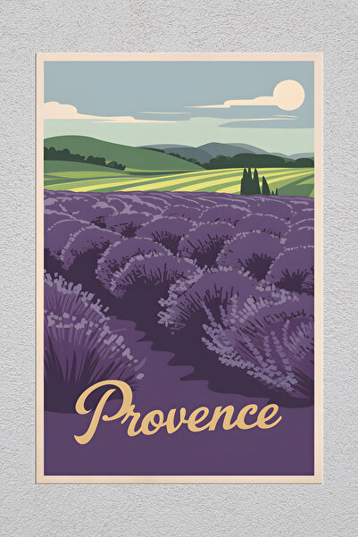 Lucena Pictură decorativă de perete vintage din Provence, Franța, imprimată p...