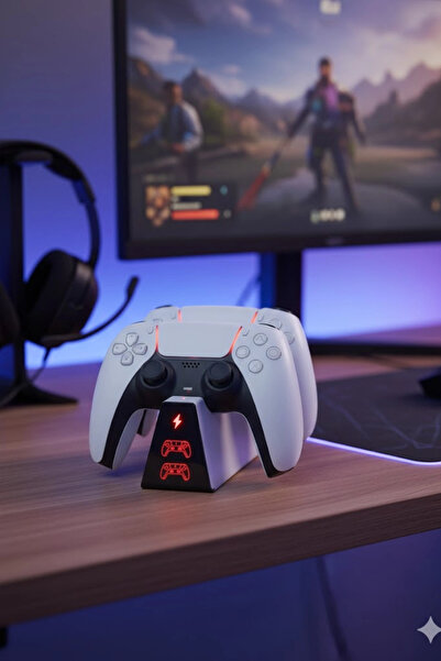 Blackbird Game Center PS5 Stand 2 Kol Şarj İstasyonu Göstergeli Dock TP5-0518B