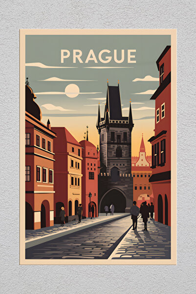 Lucena Pictură decorativă de perete vintage cu imprimeu metalic din Republica...