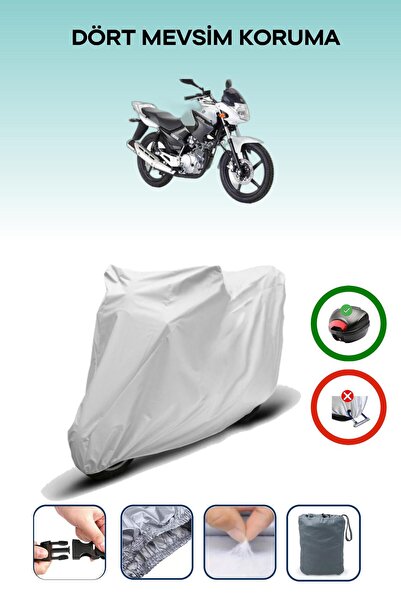 Breen Yamaha Ybr 125 Esd Gray Motorcycle Tarpaulin Rear Bag Compatible