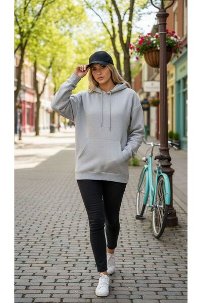 trendlina Sweatshirt Oversize Hooded