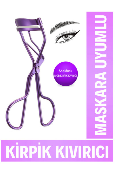SheMask Kirpik Kıvırıcı & Kirpik Makası – Pro Eyelash Curler Makyaj Maskara Uyumlu Kirpik Kıvırma Makası