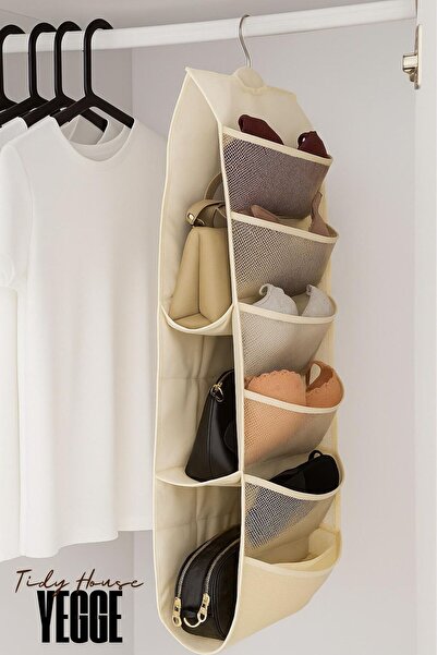 YEGGE Askılı Çamaşır Çorap Çanta ve Sütyen Düzenleyici Dolap İçi Düzenleyici Gardırop Organizer