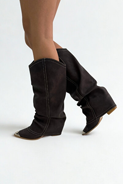 inizio Καφέ καστανές μπότες Western GD301