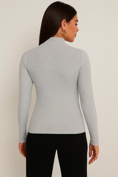 Actiwear Γυναικείο κορμάκι μισό ζιβάγκο - ριμπ καμισόλε εμπριμέ