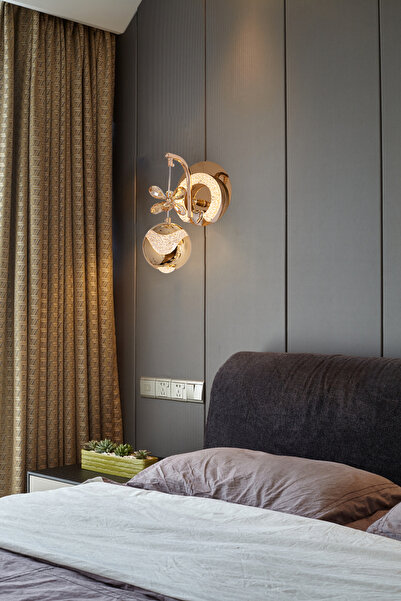 best power LED Wall Lamp 9842-W – 15W, 3 Colors (White/Yellow/Cream), Elegant Design, Gold Finish