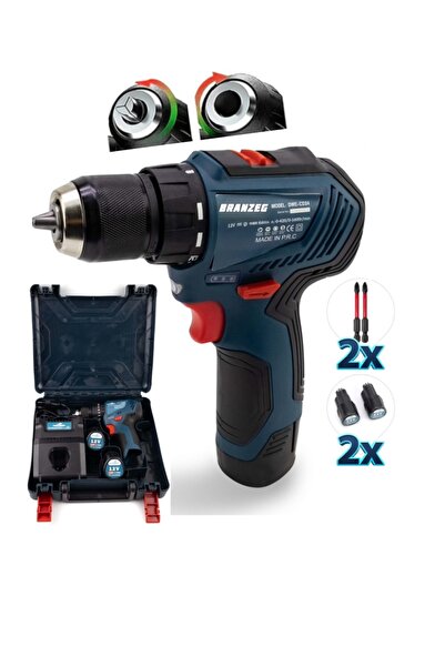 BRANZEG Kömürsüz Akülü Vidalama Şarjlı Matkap Metal Sanzuman