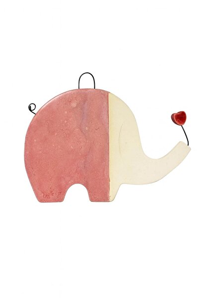 uğurlu dükkan Pink Heart Ceramic Elephant