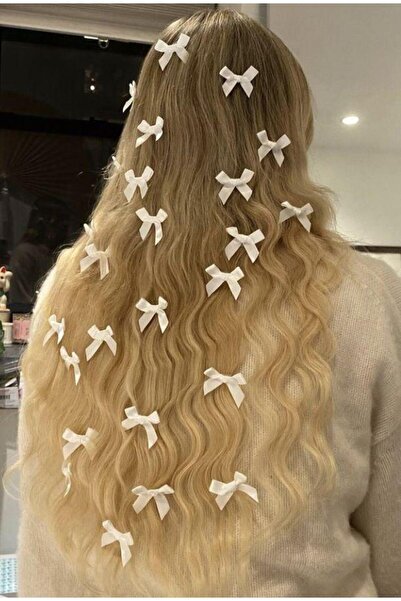 emtakim Kırık Beyaz Fiyonk Toka,krem Küçük Fiyonk Örgü Süsü,pinterest Model K...