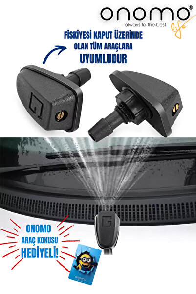 Onomo Life Universal 1.kalite Spreyleme Jet Püskürtme Silecek Fıskiyesi 1 Tak...