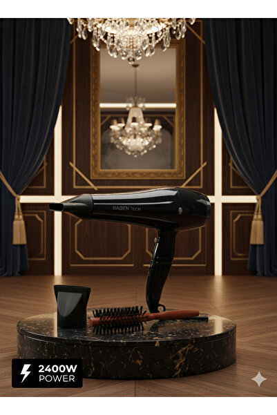 hagentech Black Professional Hair Dryer 2400Watt Professional Blow Dryer Hair...