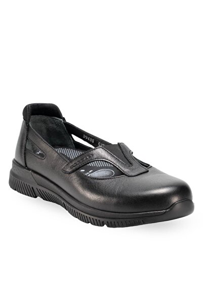 Forelli 29435-G Sole Siyah Kadın Hakiki Deri Ayakkabı