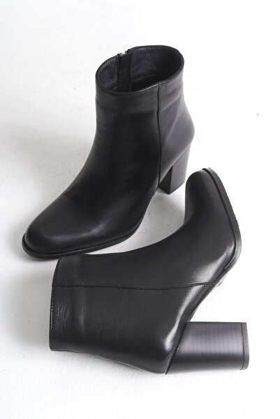 luuq shoes SİLVAN Hakiki Deri Kadın Klasik Yüksek Topuklu Bot