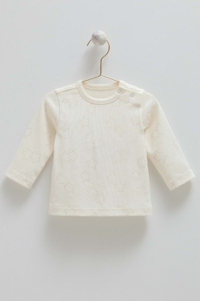 Caramell Star Point Front Pocketed Bluz Salopet Beige