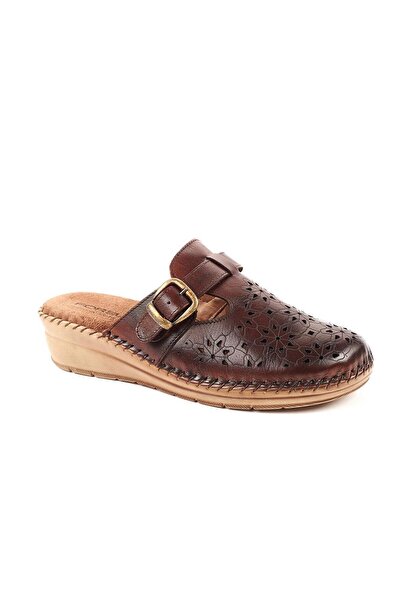 Forelli 80625-H Cary Brown Women's Genuine Leather Slippers