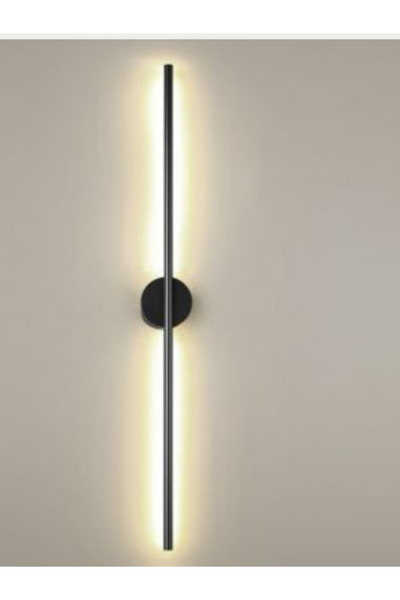 VOLTMARKET Modern Dekoratif Led Duvar Aplik 70cm Siyah 3000k Elektrikli