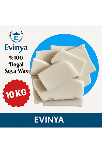 EVİNYA %100 Naturel Soya Wax 10 Kg | Sertifikalı Doğal Soya Mumu Mum Yapımı İçin