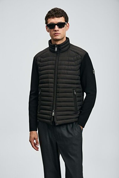 Lufian 112120244 Sergio Kaz Feather Men's Coat Black