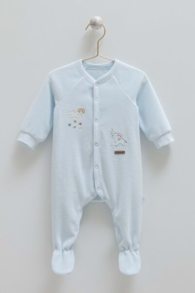 Caramell Star Point Corduroy Velvet Jumpsuit Blue