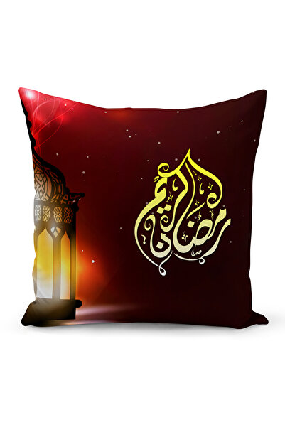 Bertille Home غطاء وسادة مطبوع رقميًا مزدوج الجوانب من سلسلة رمضان (غطاء سرير رمضان)