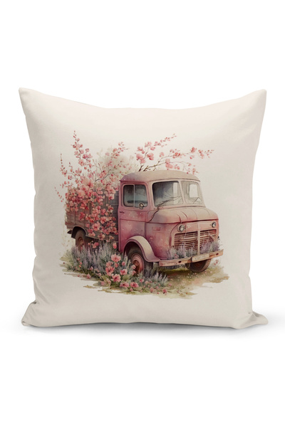 Bertille Home Husă de pernă cu imprimare digitală cu două fețe din seria Vint...