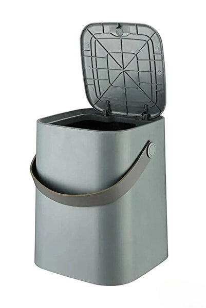 Luna Kapaklı Tutma Saplı Tezgah Üstü Sihirli Çöp Kovası | İç Kovalı Pratik Çöp Kutusu