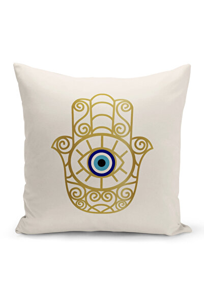 Bertille Home Husă de pernă Seria Evil Eye imprimată digital pe două fețe (Hu...