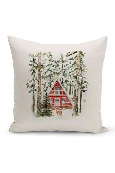 Bertille Home غطاء وسادة مطبوع رقميًا مزدوج الجوانب من سلسلة رأس السنة الجديدة (غطاء لعيد الميلاد وعيد الميلاد)