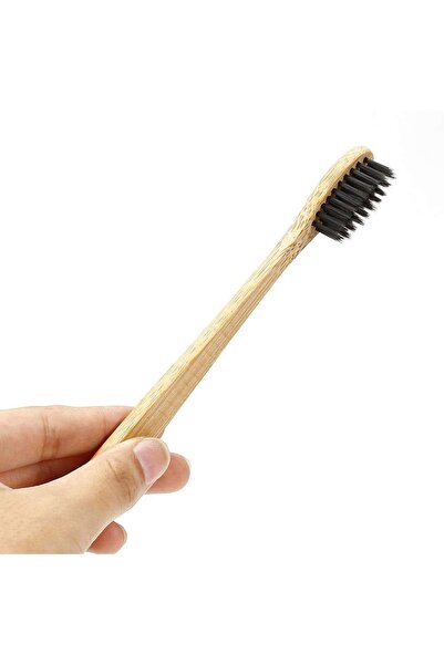 ivismile Pack of 4 Bamboo Toothbrushes with Activated Charcoal Ions - Cleanses and Detoxifies