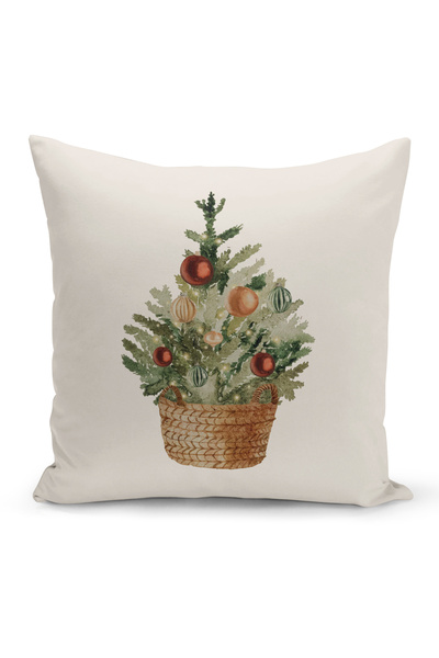 Bertille Home Новогодишна серия Двустранна калъфка за възглавница с цифров пе...