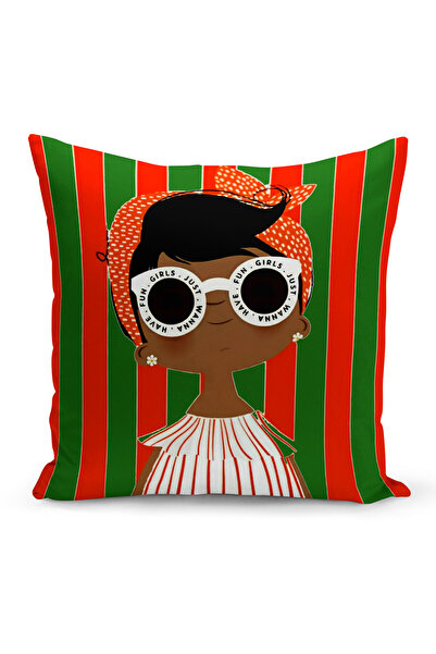 Bertille Home Retro Series Double Sided Digital Printed Throw Pillow Case (Retro Cushion Cover)