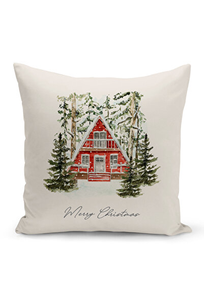 Bertille Home Yılbaşı Serisi Çift Tarafı Dijital Baskılı Kırlent Kılıfı (Chri...