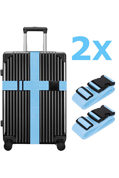 RZ RY ZAGA Valiz Kemeri Bebe Mavisi Tokalı Ölçüsü Ayarlanabilir Bavul Emniyet...