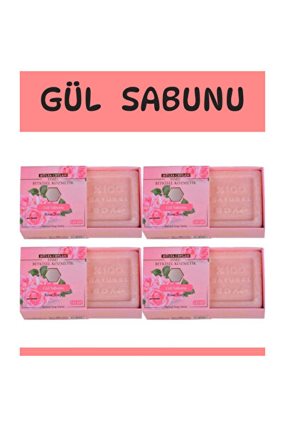 HMD BİTKİSEL KOZMETİK صابون الورد 4 قطع × 125 جرام